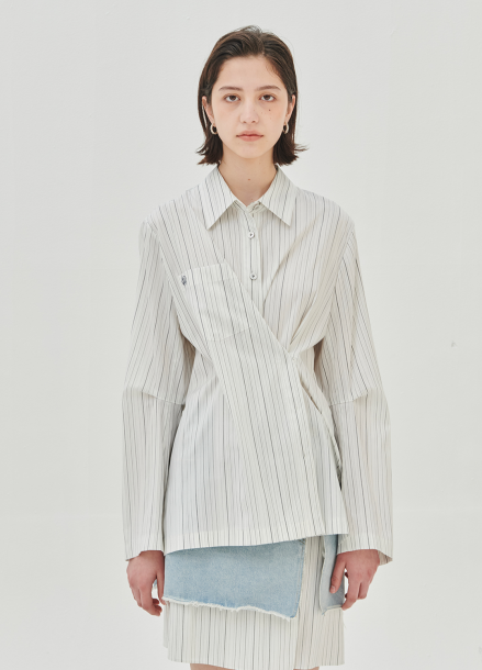 WRAP STRIPE SHIRTS