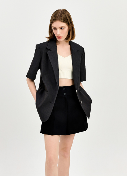 [EBM OUTLET]테일러드 숏 슬리브 자켓