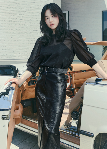 [프리오픈]와이드 벨트 롱 스커트
