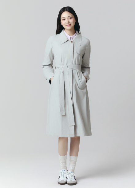 [SALE]포켓 포인트 싱글 트렌치 코트