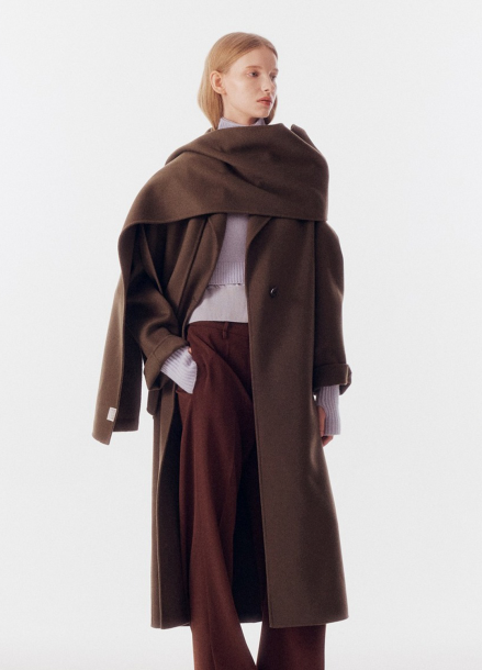 CASHMERE BLEND MUFFLER COAT