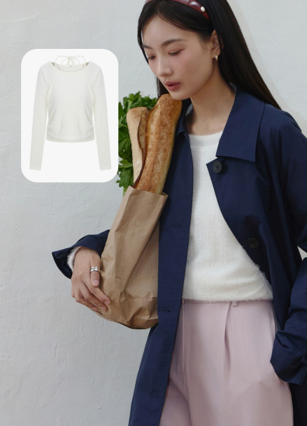 [Exclusive]뷔스티에 레이어드 티셔츠