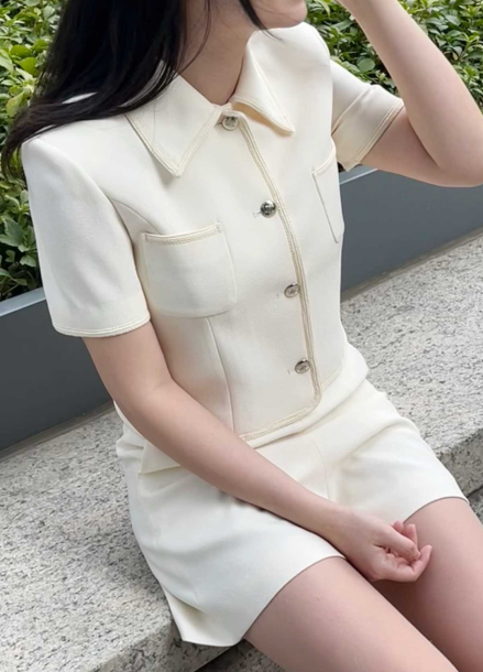 [Exclusive]스탠카라 크롭자켓