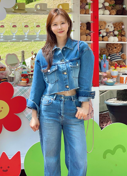크랍 데님 자켓