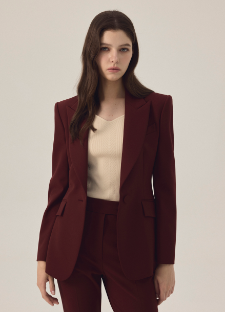원버튼 라인 셋업 자켓