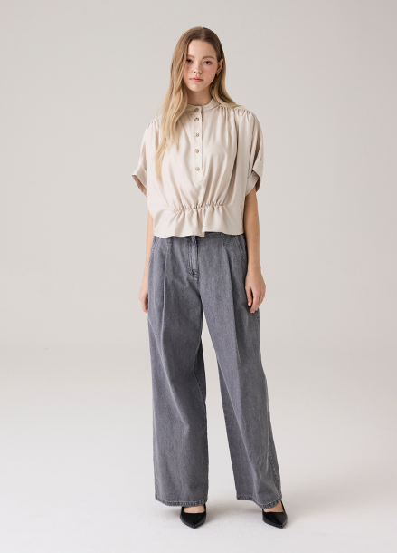 미샤 MICHAA 와이드 데님 팬츠 GREY | SISUN.COM