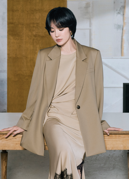 [프리오픈]싱글 브레스티드 스트레이트 자켓