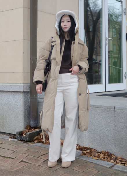 아웃포켓 코듀로이 슬림 와이드 팬츠