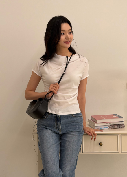 드레이프 반팔 티셔츠