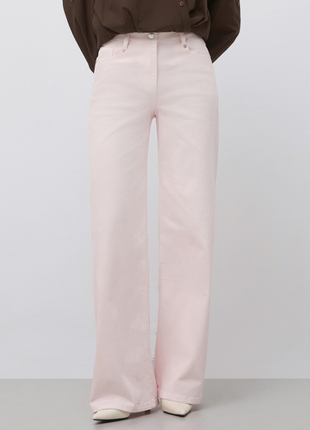 와이드 컬러 데님 팬츠