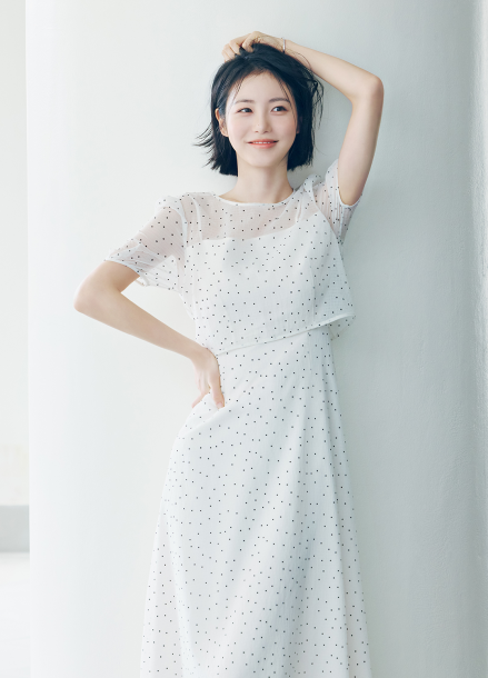 투인원 도트 원피스