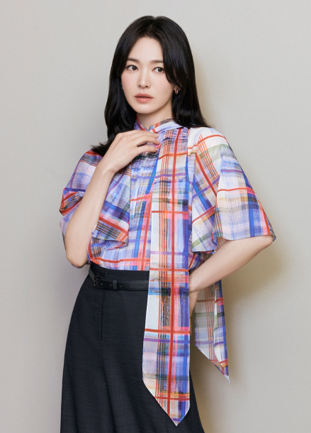 케이프 언발란스 스카프 블라우스