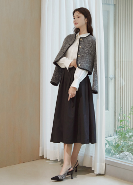 [Exclusive]라운드넥 크롭 자켓