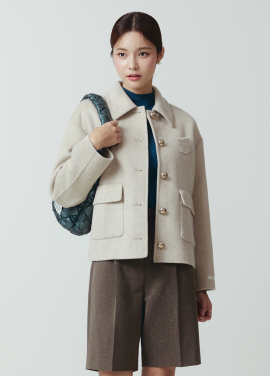 [신상 미리보기]캐시미어 와펜 포인트 핸드메이드자켓