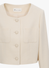 [시즌오프]스퀘어넥 크랍 트위드 자켓_LIGHT BEIGE_16