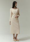 [시즌오프]웨이스트 포인트 트위드 스커트_LIGHT BEIGE_10