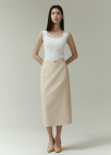 [시즌오프]웨이스트 포인트 트위드 스커트_LIGHT BEIGE_6