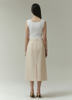 [시즌오프]웨이스트 포인트 트위드 스커트_LIGHT BEIGE_9