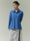 [시즌오프]하프 오픈 링클프리 셔츠_BLUE_5