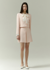 [시즌오프]플리츠 트위드 스커트_LIGHT PINK_5