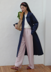 [Exclusive]스탠드 카라 싱글 트렌치_DARK NAVY_7