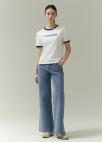 [잇미샤몰단독]배색 포인트 와이드 데님 팬츠_BLUE_6