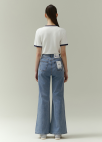 [잇미샤몰단독]배색 포인트 와이드 데님 팬츠_BLUE_9