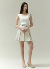 [시즌오프]배색 플리츠 트위드 스커트_LIGHT BEIGE_9