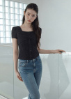 [Exclusive]슬림 부츠컷 데님 팬츠_BLUE_7