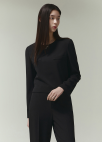 [시즌오프]라운드넥 포멀 블라우스_BLACK_6