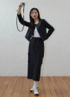 [Exclusive]카고 슬림 스커트_BLACK_9