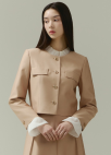 [시즌오프]라운드넥 크롭 자켓_ORANGE_5