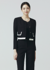 [시즌오프][잇미샤몰단독]라운드넥 크롭 자켓_BLACK_12