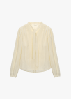 [Exclusive]브이넥 타이 블라우스_LIGHT YELLOW_16