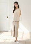 [Exclusive]H라인 벨티드 스커트_BEIGE_8