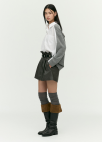 [EXCLUSIVE]페이크 레더 숏 팬츠_COCOA_6
