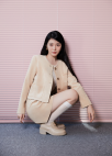 [시즌오프]에코 스웨이드 미니 스커트_BEIGE_7