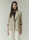 [시즌오프]투버튼 테일러드 자켓_LIGHT KHAKI_5