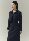 [시즌오프]카라넥 크롭 자켓_DARK NAVY_5