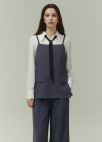 [시즌오프][잇미샤몰단독]벨티드 슬리브리스 탑_DARK GREY_5