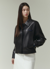 [시즌오프]스탠카라 페이크레더 자켓_BLACK_14