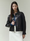 [시즌오프]스탠카라 페이크레더 자켓_BLACK_10