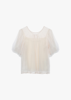 [시즌오프]메쉬 레이어링 블라우스_LIGHT BEIGE_5