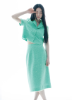 [시즌오프]하프 슬리브 트위드 자켓_GREEN_6