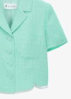 [시즌오프]하프 슬리브 트위드 자켓_GREEN_12