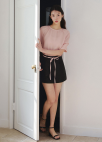 [Exclusive]슬림핏 셋업 숏팬츠_BLACK_7
