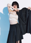 [EXCLUSIVE] 언발란스 미디 플리츠 스커트_DARK GREY_9