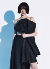 [EXCLUSIVE] 언발란스 미디 플리츠 스커트_DARK GREY_10