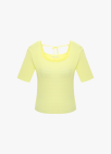 [시즌오프]스퀘어넥 하프슬리브 니트_YELLOW_5