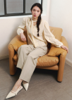[Exclusive]하이웨이스트 캐주얼 팬츠_BEIGE_8